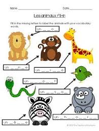 Les Animaux French Animal Themed Vocabulary Activities And Quiz Vocabulary Activities Teacher Adventure French For Beginners