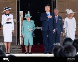 US President Donald Trump, Queen ...