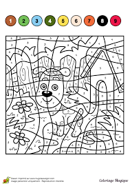 Le code couleur html reprend les valeurs décimales du code couleur rvb en hexadécimal. Dessin A Colorier D Un Coloriage Magique Cm1 Petit Chien