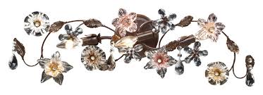 The shades are about 8 inches in diameter. Elk 20075 3 Cristallo Fiore Rustic 3 Lamp Bathroom Vanity Lighting 30 Inches Wide Elk 20075 3