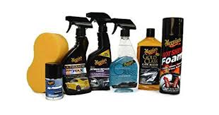 Meguiars 7piece Ultimate Car Care Set Full Sized Products With Hot Shine Ultimate Quik Wax Interior Detailer Gold Class Window Cleaner Car Care Cleaning Glass
