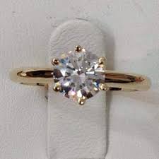 4 Carat 6 Prong Gold Cubic Zirconia Engagement Ring 14k Yellow Rose Or W Cubic Zirconia Engagement Rings Yellow Engagement Rings Aquamarine Engagement Ring