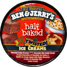 Half Baked Vanilla Frozen Yogurt Ice Cream Ben And Jerrys Ice Cream