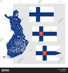 Finland map by googlemaps engine: Map Finland Lakes Vector Photo Free Trial Bigstock
