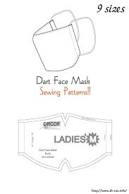 Dart Face Mask Free Sewing Patterns In 2020 Face Mask Tutorial Mens Face Mask Sewing Patterns