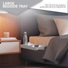 Made of lightweight and super strong alloy tips tightly attach to tabletop or desk up to 0.8 inches thick & work best on thicker. Buy Bedside Shelf For Bed College Dorm Room Clip On Nightstand With Cup Holder Cord Holder Nightstand For Students Bunk Bed Shelf For Top Bunk Kids Nightstand