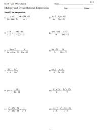 7 Simplifying Algebraic Expressions Worksheet Answers 2 In 2020 Rational Expressions Dividing Rational Numbers Simplifying Algebraic Expressions