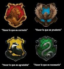 Aquí de tranquis tomándome demasiado en serio un test de harry potter, tú qué tal? Las 4 Casas Y Sus Lemas Image 2663425 On Favim Com