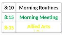 Pocket Chart Daily Schedule Template