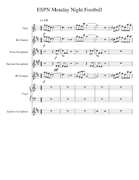 Espn Sheet Music For Piano Trumpet In B Flat Flute Clarinet In B Flat More Instruments Mixed Ensemble Musescore Com