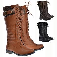 Black And Brown Boots Womens Womens Ladies Faux Leather Winter Boots Black Brown Tan Uk3 8 Onlineshoe Midcalfboots Winter Leather Boots Boots