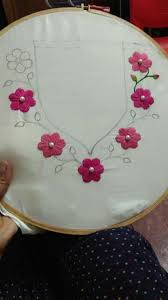 Today i have introduced embroidery pattarn drawing,2 neck embroidery. Blusas Bordados Hand Embroidery Designs Ribbon Embroidery Simple Embroidery