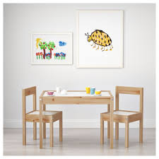 Latt Children S Table And 2 Chairs White Pine Ikea Ikea Childrens Table Childrens Chairs Childrens Table