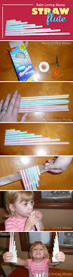 Homemade Straw Flute Inspired By Pinterest Craft Tutorial Babysitting Crafts Pinterest Crafts Babysitting Activities
