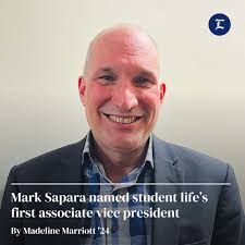 Mark Sapara has stepped into the newly created role of associate vice  president and senior advisor to the vice president for student life.  Sapara, who previously served two years as the dean