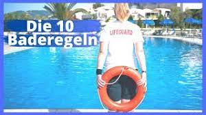 Dessen stilisierte abbildung als patch zum aufnähen auf die badekleidung nebst urkunde zum einrahmen erhalten die regelmäßig sehr stolzen frühschwimmer dann, wenn sie am ende des kurses die grundlegenden baderegeln kennen und zudem praktisch in der lage sind, vom beckenrand ins wasser zu springen, anschließend eine strecke von 25 metern. Die 10 Wichtigsten Baderegeln Der Dlrg Dlrg Baderegeln Fur Kinder Youtube