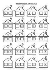 Sie eignen sich für die einführung der addition im zahlenraum bis 10 (rechnen bis 10). Zahlzerlegung Arbeitsblatter Mathe Klasse 1 Grundschulmaterial De