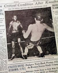 Check spelling or type a new query. Sugar Ray Robinson Vs Jimmy Doyle Tragedy Rarenewspapers Com