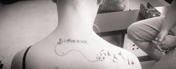 anchor tattoo behind the neck cool