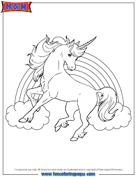 Coloring pages are fun for children of all ages and are a great educational tool that helps children develop fine motor skills, creativity and color recognition! Unicorn Horse With Rainbow For Girls Coloring Page Unicorn Printables Horse Coloring Pages Unicorn Pictures