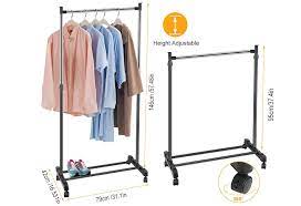 Home furniture baby target eforcity home basics. Heavy Duty Commercial Clothing Rolling Rack Garment Rack Clothes Hanger Shelf Household Supplies Cleaning Home Organization