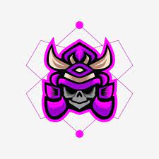 Purple Samurai Skull E Sports Logo For Gaming Mascot Or Twitch Logo Icons Twitch Icons Skull Icons Png And Vector With Transparent Background For Free Downlo Samurai Ungu Desain Logo