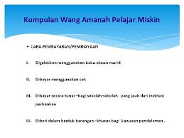 Sehingga 2014, seramai 1.51 juta pelajar telah mendapat manfaat daripada rancangan makanan tambahan dan kumpulan wang amanah pelajar miskin. Hala Tuju Sektor Pembangunan Kemanusiaan Unit Hal Ehwal