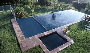 Double Infinity Edge Pool Design Pool Cover Rectangular Pool Swimming Pools