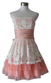 Betsey johnson party/cocktail dresses for women. Betsey Johnson Pink Cotton Tape Lace Strapless Tulle Tea Party Mid Length Cocktail Dress Size 6 S Tradesy