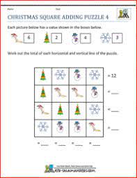 Enjoy the five worksheets with answers on the second page. Christmas Math Worksheets