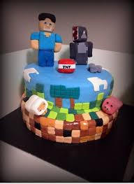 Best Birthday Themes For 5 Year Old Boy Minecraft Themed Cake For A 7 Year Old Boy Birthday Themes For Boys Boy Birthday Cake Party Themes For Boys