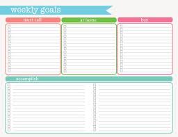 Weekly Goals Printable Goals Printable Health Goals Weekly Goals