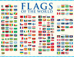 product flags of the world chart stationery school