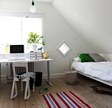 Bright children room on attic. Teen Boys Attic Bedroom
