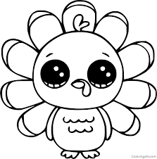 Download Baby Cute Turkey Coloring Page Coloringall