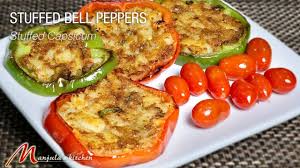 Stuffed Bell Peppers Stuffed Capsicum Rings Recipe By Manjula Stuffed Bell Peppers Stuffed Peppers Indian Food Recipes Vegetarian