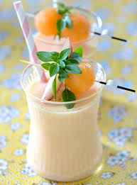 Smoothie Melon Peche Vanille Smoothie Melon Smoothie Recette Cuisine Et Boissons