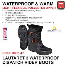 Different safety shoes or safety boots width indications are: Delta Plus Lautaret 3 Waterproof Dispatch Rider Boots