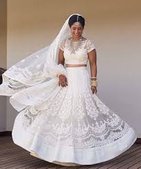 White Lahenga White Indian Wedding Dress Lengha Bridal White Saree Wedding