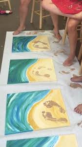 Painted Footprints Picture Summer Crafts Painting For Kids Art Projects