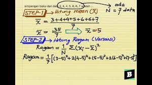 X = (6+4+8+10+11+10+7) / 7 = 8 jadi simpangan baku nya adalah. Simpangan Baku Dari Data 3 4 4 5 6 6 7 Adalah Youtube