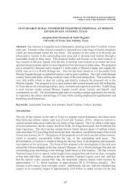Maybe you would like to learn more about one of these? Pdf Sustainable Rural Tourism Development Proposal At Mission Espada In San Antonio Texas