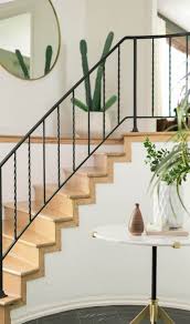 Deck style outdoor design landscaping ideas porches decks deck alluring modern staircase railing designs stair elegant spiral decoration with white iron wooden stairs design glass pictures x home stair railing. Stair Railing Idea Update Wrought Iron Handrails Bigger Than The Three Of Us