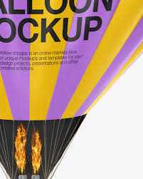 Download Air Balloon Mockup In Vehicle Mockups On Yellow Images Object Mockups PSD Mockup Templates