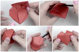 Use origami hearts as greetings cards, to embellish letters or use in any number of ways as part of artworks, collages and displays. Origami Puffy Heart Instructions