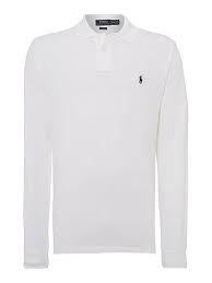 Black And White Long Sleeve Polo Polo Ralph Lauren Custom Fit Long Sleeve Polo Shirt White Mens Polo Ralph Lauren Polo Shirts Polo Ralph Lauren Polo Shirt White Ralph Lauren Custom Fit