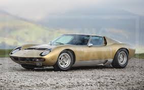 Even as a photoshop, this car would look better if the wheels weren't so huge. 1971 Lamborghini Miura P400 Sv Speciale Gooding Company