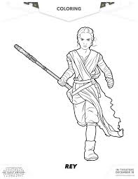 Star Wars The Force Awakens Rey Coloring Page Raskraski Zvezdnye Vojny Vojna