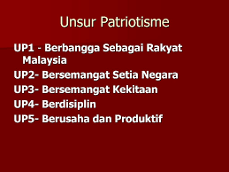 Sikap positif seperti rajin, bertanggungjawab, berdikari dll. Penerapan Unsur Patriotisme Ppt Download