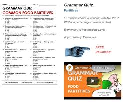 Act general info unless a 4 year college has a test flexible policy, it requires the act or sat. Free Esl Handouts New Video Grammar Quiz Food Partitives With A Short Introductory Vocab Preview Just Uploaded Matches The Printable Quiz Use The Video Version By Itself Either In Class Or